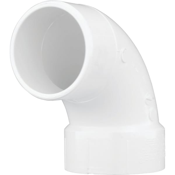 Charlotte Pipe And Foundry 3 In. Schedule 30 90 Deg. DWV PVC Street Elbow 1/4 Bend PVC 01302 0600HA - main